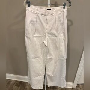 White Express wide leg denim